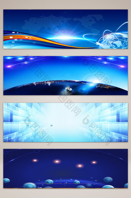 商務科技藍簡約圖